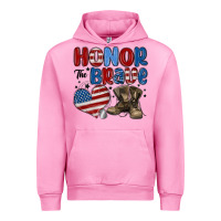 Fuchsia Pink honor the brave Urban Hoodie - MaliasSmallBusiness