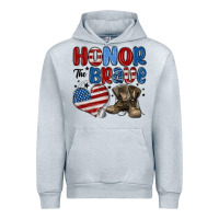 Heather Grey honor the brave Urban Hoodie - MaliasSmallBusiness