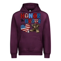 Mauve Wine honor the brave Urban Hoodie - MaliasSmallBusiness
