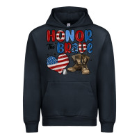 Navy honor the brave Urban Hoodie - MaliasSmallBusiness