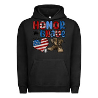 Pigment Black honor the brave Urban Hoodie - MaliasSmallBusiness