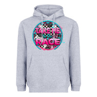 Heather Grey take me to the race Heavyweight Hoodie - AdoDesignShop