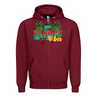 Burgundy summer vibes Zipper Hoodie - SublimationCraftShop