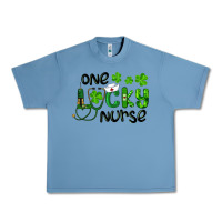 Pebble Blue one lucky nurse Urban Heavy Tee - RanaPortraitStore