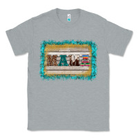 Heather Grey western turquoise's mama background Classic Tee - BarkalooDesign