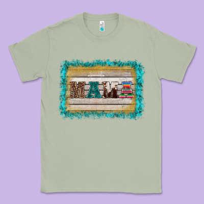 Western Turquoise's Mama Background Classic Tee Designed By Barkaloodesign
