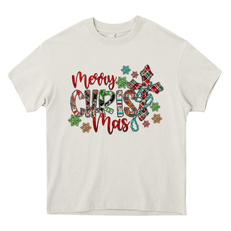 Merry Christmas Heavy Core Tee by CowhideDigitalArt | Teevron