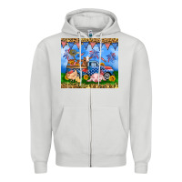 Dove Grey America farm animals truck 20oz skinny tumbler Zipper Hoodie - Neo Western