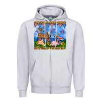 Heather Grey America farm animals truck 20oz skinny tumbler Zipper Hoodie - Neo Western
