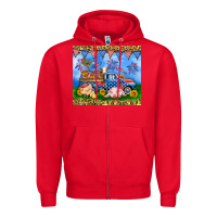 Red America farm animals truck 20oz skinny tumbler Zipper Hoodie - Neo Western