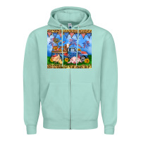 Seafoam America farm animals truck 20oz skinny tumbler Zipper Hoodie - Neo Western