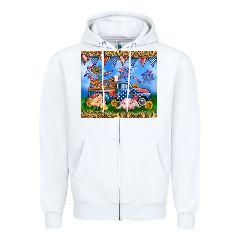 America Farm Animals Truck 20oz Skinny Tumbler Zipper Hoodie by Neo Western | Teevron