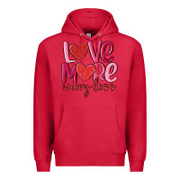 Cardinal love more worry less Premium Hoodie - MaliasSmallBusiness