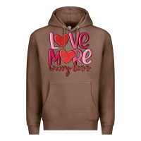 Chestnut love more worry less Premium Hoodie - MaliasSmallBusiness