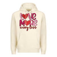 Sandshell love more worry less Premium Hoodie - MaliasSmallBusiness