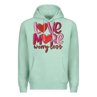 Seafoam love more worry less Premium Hoodie - MaliasSmallBusiness