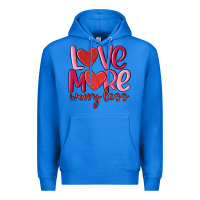 True Royal love more worry less Premium Hoodie - MaliasSmallBusiness