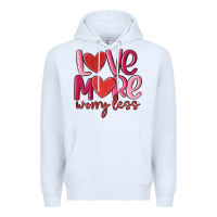 White love more worry less Premium Hoodie - MaliasSmallBusiness