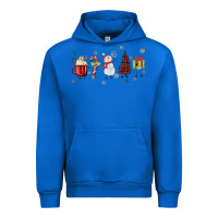 Cobalt Cartoon Christmas Characters Urban Hoodie - MaliasSmallBusiness