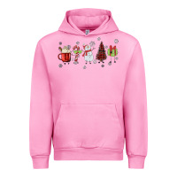 Fuchsia Pink Cartoon Christmas Characters Urban Hoodie - MaliasSmallBusiness