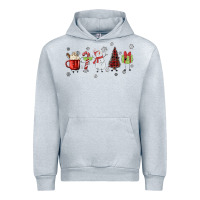 Heather Grey Cartoon Christmas Characters Urban Hoodie - MaliasSmallBusiness
