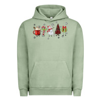 Pigment Oil Green Cartoon Christmas Characters Urban Hoodie - MaliasSmallBusiness