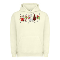 Pigment Pistachio Cartoon Christmas Characters Urban Hoodie - MaliasSmallBusiness