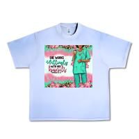 Grape Ice she works willingly with her hands afro nurse Urban Heavy Tee - RanaPortraitStore