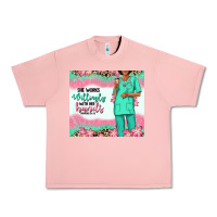 Salmon she works willingly with her hands afro nurse Urban Heavy Tee - RanaPortraitStore