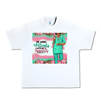 White she works willingly with her hands afro nurse Urban Heavy Tee - RanaPortraitStore