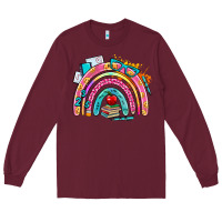 Burgundy school rainbow Long Sleeve Tee - AdoDesignShop
