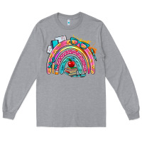 Heather Grey school rainbow Long Sleeve Tee - AdoDesignShop