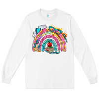 White school rainbow Long Sleeve Tee - AdoDesignShop