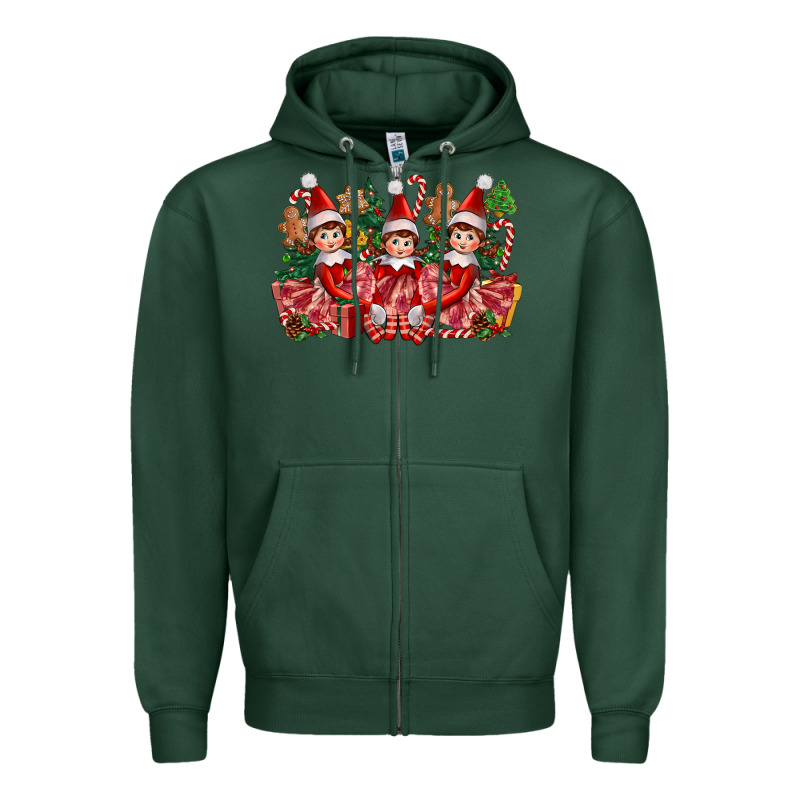 Christmas Girl Elfs Zipper Hoodie by FaDigitalArtStudio | Teevron