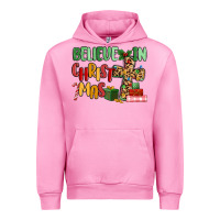 Fuchsia Pink believe in christmas Urban Hoodie - MaliasSmallBusiness