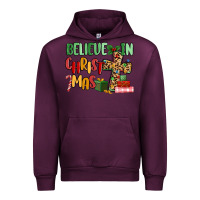 Mauve Wine believe in christmas Urban Hoodie - MaliasSmallBusiness