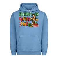Pigment Pebble Blue believe in christmas Urban Hoodie - MaliasSmallBusiness