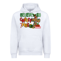 White believe in christmas Urban Hoodie - MaliasSmallBusiness