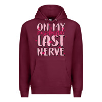 Burgundy on my husband last nerve Premium Hoodie - MaliasSmallBusiness