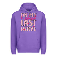 Purple on my husband last nerve Premium Hoodie - MaliasSmallBusiness