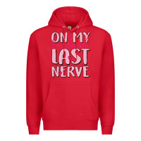 Red on my husband last nerve Premium Hoodie - MaliasSmallBusiness