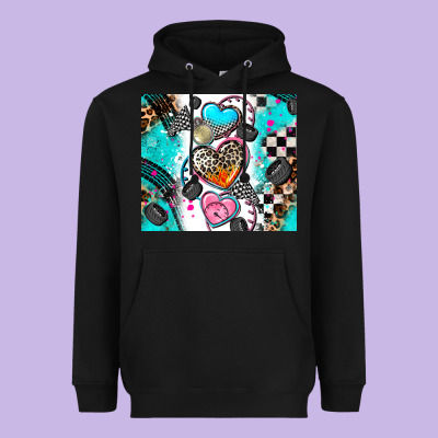 Race Heart Tumbler Heavyweight Hoodie Designed By Adodesignshop