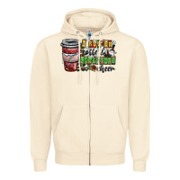 Sandshell I Run On Coffee And Christmas Cheer Zipper Hoodie - CowhideDigitalArt