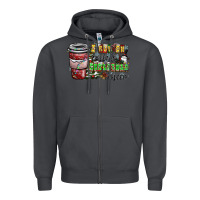 Smoke I Run On Coffee And Christmas Cheer Zipper Hoodie - CowhideDigitalArt