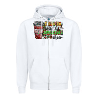 I Run On Coffee And Christmas Cheer Zipper Hoodie | Teevron