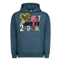Pigment Midnight Navy my first day of 2nd grade Urban Hoodie - NancyCooperArtShop
