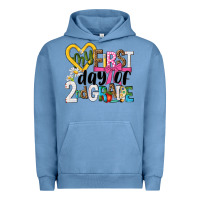 Pigment Pebble Blue my first day of 2nd grade Urban Hoodie - NancyCooperArtShop