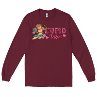 Burgundy cupid vibes Long Sleeve Tee - RanaPortraitStore