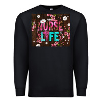 Black nurse life with pearls Premium Sweatshirt - AdoDesignShop