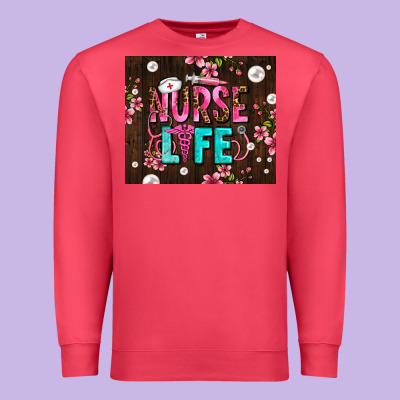 Nurse Life With Pearls Premium Sweatshirt Designed By Adodesignshop